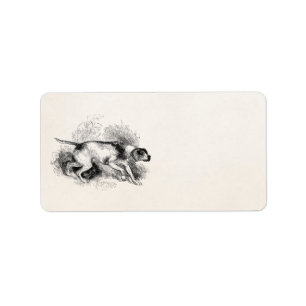 stierenjager Hond 1800s Etiket