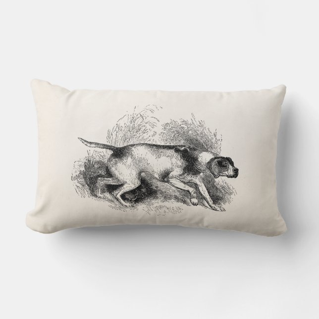  stierenjager Hond 1800s Kussen (Voorkant)