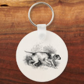 stierenjager Hond 1800s Sleutelhanger (Voorkant)