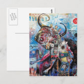 stierenjongen wordt een leeuw briefkaart (Voorkant / Achterkant)