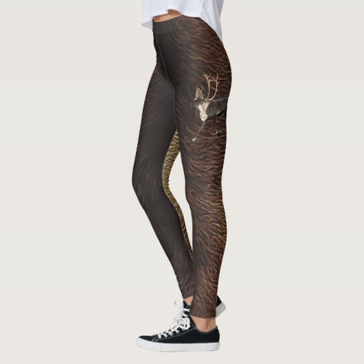 stierenkariboe op rendierbont leggings (Links)