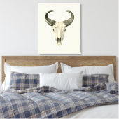 Stierenschedel Canvas Print (Insitu (Slaapkamer))