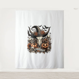 Stierenskelet Halloween Koe Wandkleed