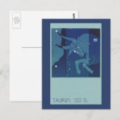 Stierenstierenconstellatie  Zodiac Astrologie Briefkaart (Voorkant / Achterkant)