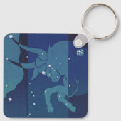 Stierenstierenconstellatie  Zodiac Astrologie Sleutelhanger (Achterkant)