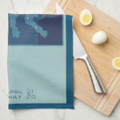 Stierenstierenconstellatie  Zodiac Astrologie Theedoek (Quarter Fold)