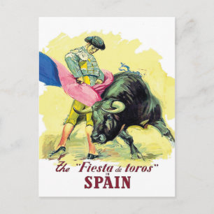 Stierenvechten met matador, fiesta de toros, Spanj Briefkaart