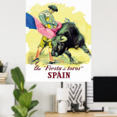 Stierenvechten met matador, fiesta de toros, Spanj Poster (Thuiskantoor)