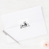 Stierenvechten Vierkante Sticker (Envelop)