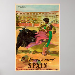 Stierenvechtfeest Vintage Spaanse Reisposter Poster