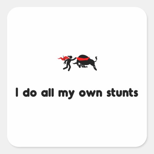 Stierenvechtheld Vierkante Sticker (Voorkant)