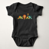 Stierenvee tast Giraffe elphant Boy Romper (Voorkant)