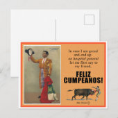 STIERGEVECHT VERJAARDAGSKAART BRIEFKAART (Voorkant / Achterkant)