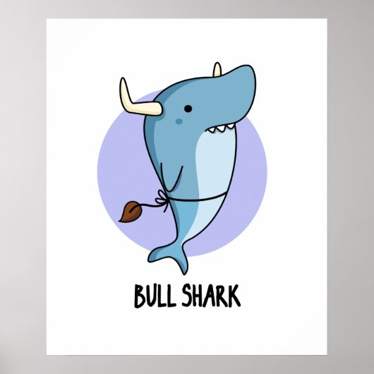 Stierhaai Funny Animal Haai Punt  Poster (Voorkant)