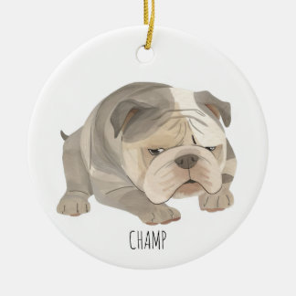 STIERHOND KERAMISCH ORNAMENT