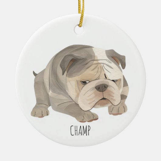 STIERHOND KERAMISCH ORNAMENT (Voorkant)