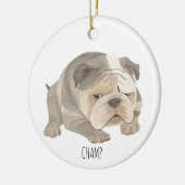 STIERHOND KERAMISCH ORNAMENT (Links)