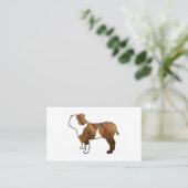 stierhond rode brindle en witte silhouet visitekaartje (Staand voorkant)
