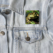 Stierkikker. Vierkante Button 5,1 Cm (In situ)