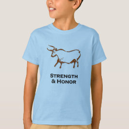 Stierkracht en eer shirt bruin