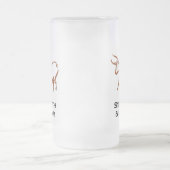 Stierkracht en eer shirt bruin matglas bierpul (Center)