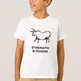 Stierkracht en eer zwart t-shirt