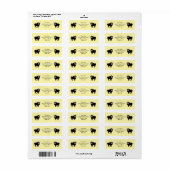 Stierontwerp retouradres etiket (Full Sheet)