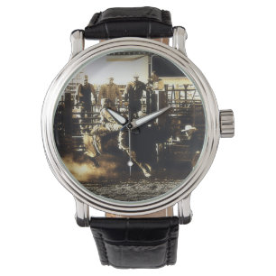 Stierrijden Rodeo Cowboy Country Western Horloge