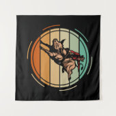 Stierrijden Rodeo Cowboy Western Vintage Wandkleed (Voorkant (horizontaal))
