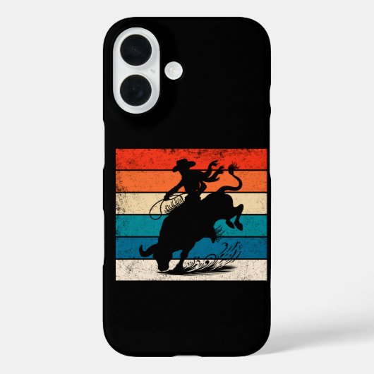 Stierrijden Rodeo Stierruiters Western Ranch Retro Case-Mate iPhone Case (Achterkant)