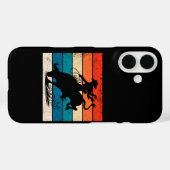 Stierrijden Rodeo Stierruiters Western Ranch Retro Case-Mate iPhone Case (Achterkant (horizontaal))