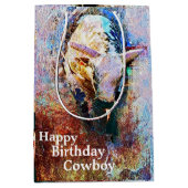 Stierrijden Rodeo Westerse Themafeest Medium Cadeauzakje (Voorkant)