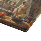 Stierterriër Kookt in Keuken Snijplank (Hoek)