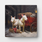 Stierterriër Sneeuw Slede Kerst Decoratie Fotoplaat (Voorkant)