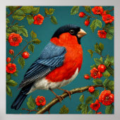 Stiervink vogel op een boom poster (Voorkant)