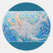 stierwalvis ronde sticker (Voorkant)