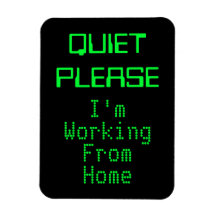 STIET GELIEVE TE WERKEN VAN THUISTeken