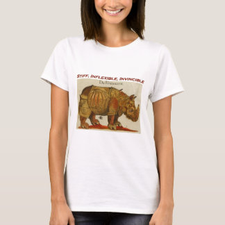 Stiff, onbuigzaam, niet-vincie rinoceros t-shirt