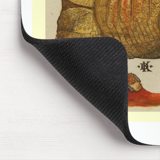 Stiff, onbuigzaam, onvinbaar rhinobruin.jpg muismat (Hoek)