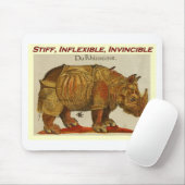Stiff, onbuigzaam, onvinbaar rhinobruin.jpg muismat (Met muis)