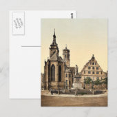 Stiftkirche, Stuttgart, Wurtemburg, Duitsland zeld Briefkaart (Voorkant / Achterkant)