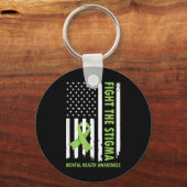 Stigma American Flag Mental Health Aware Sleutelhanger (Voorkant)