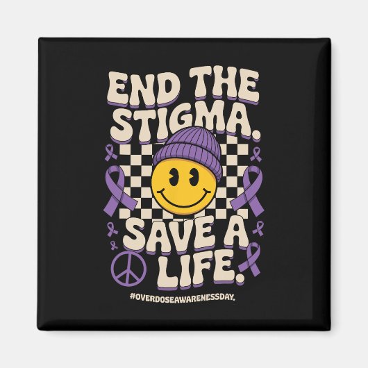 Stigma Beëindigen Red Een Leven Groovy Overdosis B Magneet (Voorkant)