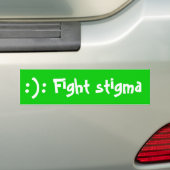 :):, Stigma bestrijden Bumpersticker (Op auto)