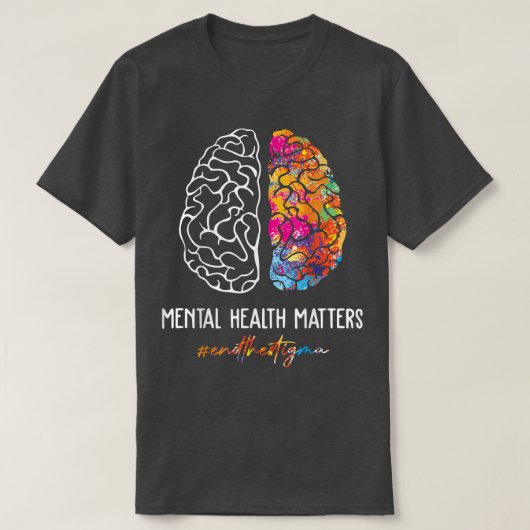 Stigma Mental Awaren beëindigen T-shirt (Design voorkant)