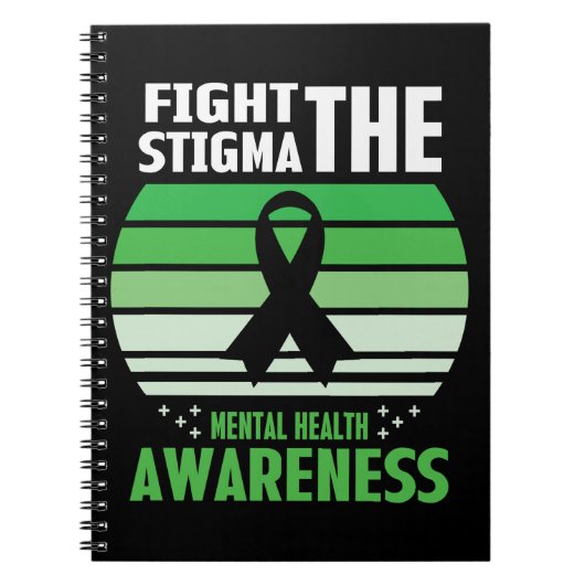 Stigma Mental Health Awareness Maand bestrijden Notitieboek (Voorkant)