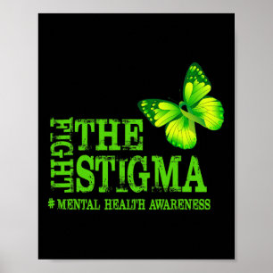 Stigma Mental Health Awareness Maand bestrijden Poster