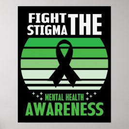 Stigma Mental Health Awareness Maand bestrijden Poster
