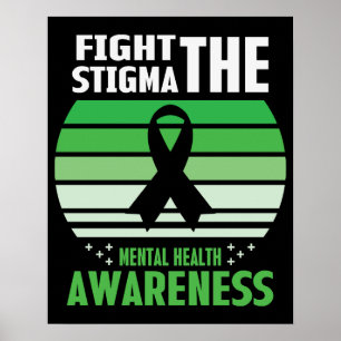 Stigma Mental Health Awareness Maand bestrijden Poster
