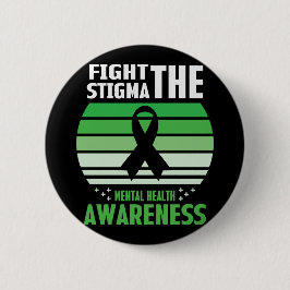 Stigma Mental Health Awareness Maand bestrijden Ronde Button 5,7 Cm